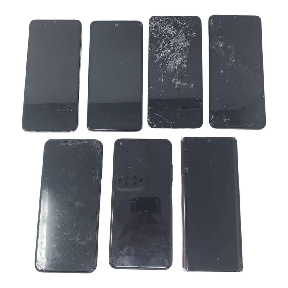 Mixed Smartphone Lot of 7 Samsung LG ZTE Motorola Parts or Repair